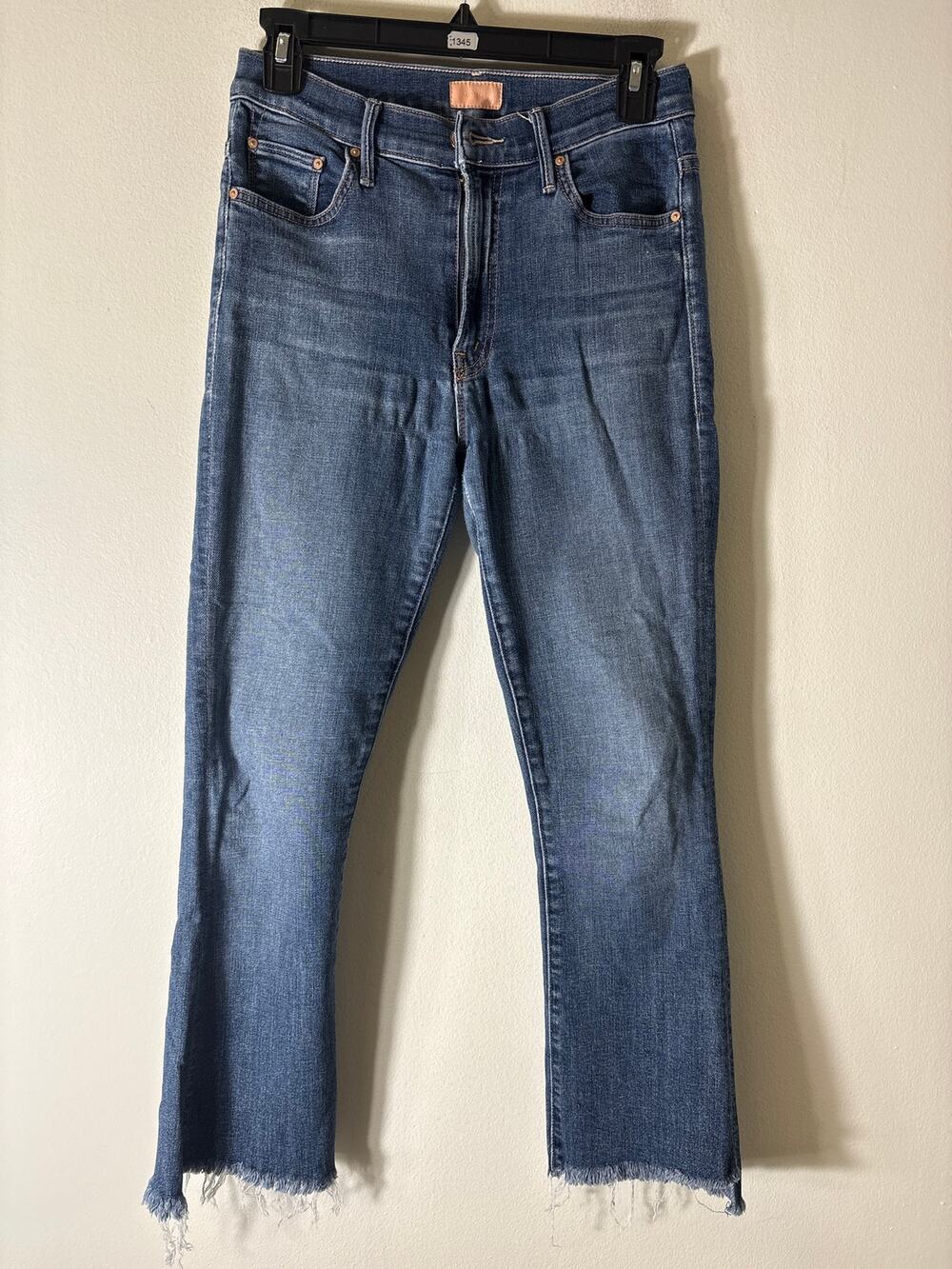 Mother The Insider Crop Step Fray Girl Crush Color Denim Sz 28
